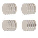  Set 20 magneti foarte puternici, gri, disc, simplu, 25 mm X 4 mm
