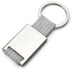  Breloc din metal si chingi, 28 x 60 x 6 mm, gri