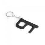 Breloc multifunctional, deschidere usi, negru, 38 x 69 x 5 mm, model simplu