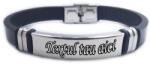  Bratara personalizata neagra piele gravata cu textul tau