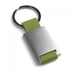  Breloc din metal si chingi, 28 x 60 x 6 mm, verde