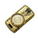  Bricheta Model Vultur cu Ceas, Lumini Multicolor, Antivant, Auriu Bricheta