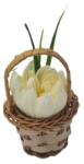  Cosulet, aranjament floral trandafiri "Cosulet cu flori", flori de sapun, model floare de nufar, m2, 30x17x15 cm