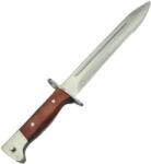  Cutit Stil Baioneta, Sistem Prindere Pentru Pusca, Inox, Maner Lemn, Husa, 35 cm