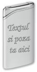  Bricheta Personalizata Argintie, Antivant, Gravata cu Poza si Textul Tau Bricheta
