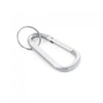  Breloc Prindere din Aluminiu, cu Inel si Zona Plata pentru Personalizare, 32 x 57 x 5 mm - Culoare: Rosu