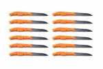  Set de 12 cutite cu Maner Ergonomic, Anti Alunecare, Lama Otel, 16 cm