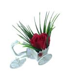  Aranjament Floral, Bicicleta, Trandafir Rosu, Parfumat, Buburuza