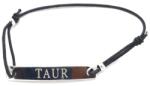  Bratara neagra cu snur ajustabil zodia taur