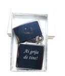  Bricheta Personalizata Metalica, Tip Zippo, Gravata cu Textul Tau Bricheta