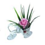  Aranjament Floral, Bicicleta, Trandafir Roz, Parfumat, Buburuza