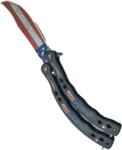  Briceag Fluture cu Tais, Curbat, Model USA, 24 cm