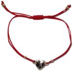  Bratara rosie cu pandantiv charm inima personalizata cu litera ta