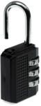  Lacat din metal cu cifru 999 combinatii, 3 linii, negru, 5.5 x 3 x 1 cm