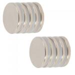  Set 10 magneti foarte puternici, gri, disc, simplu, 25 mm X 4 mm