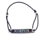  Bratara neagra cu snur ajustabil zodia scorpion