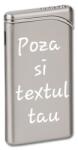  Bricheta Personalizata Argintie, Gravata cu Poza si Text Bricheta