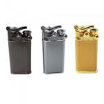  Bricheta Model Lampa Lui Aladin, Doua Flacari, Antivant, Reincarcabila, 8 cm - Culoare: Gri Bricheta