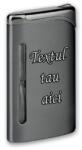  Bricheta Personalizata Antivant, Neagra, Gravata cu Textul Tau Bricheta
