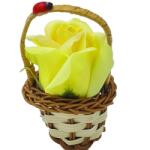  Aranjament floral cos decorativ floare, mic, galben