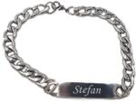  Bratara argintie barbati cu lantic zale gravata personalizata cu numele tau