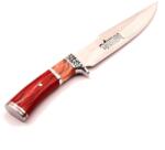  Cutit Vanatoare cu Maner de Lemn si Metal, Husa Material Textil, Otel, 27 cm, Dalimag