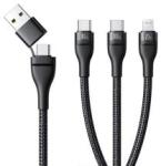 Baseus FLASH SERIES III adatkábel 3in1 (Type-C/USB - 2 Type-C/lightning, PD gyorstöltő, 100W, 150cm) (181799)