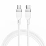 hoco. X109 adatkábel, töltőkábel, fehér (60W, 3A, USB-C to USB-C, 1m)