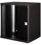 ASSMANN SOHO PRO 19" 12U 595x540x400mm üvegajtós fekete fali rack szekrény (DN-49207)