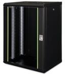 ASSMANN Rack Unique 19" 16U 820x600x450mm üvegajtós fekete fali rack szekrény (DN-19 16-U-SW)