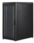 ASSMANN Rack Unique 19" 22U 1164x600x800mm üvegajtós fekete álló rack szekrény (DN-19 22U-6/8-B-1)