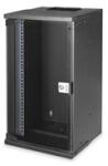 ASSMANN SOHO PRO 10" 12U 595x315x300mm üvegajtós fekete fali rack szekrény (DN-49105)