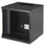 ASSMANN SOHO PRO 10" 6U 325x315 x300mm üvegajtós fekete fali rack szekrény (DN-49101)