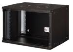 ASSMANN SOHO PRO 19" 7U 370x540x400mm üvegajtós fekete fali rack szekrény (DN-49203)