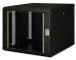 ASSMANN Rack Unique 19" 9U 509x600x600mm üvegajtós fekete fali rack szekrény (DN-19 09U-6/6-SW)