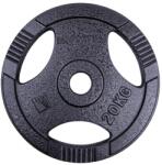 inSPORTline Öntöttvas olimpiai súlytárcsa inSPORTline Hamerton Black 20 kg 50 mm, kopásgátló bevonat, praktikus fogantyú (30784) Súlytárcsa