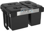 EKOTECH - Beépíthető hulladékgyűjtő FREE JAZZ 60 - 3x15 liter+1x7 liter - webmuszaki