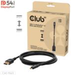 Club 3D 294017 CAC-1563 USB-C to DisplayPort 2.1 DP54 Bi-Directional Cable 8K120Hz 2m Black, Kábel