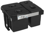 EKOTECH - Beépíthető hulladékgyűjtő FREE JAZZ 60 - 3x12 liter+1x5 liter - webmuszaki