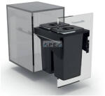 EKOTECH - Beépíthető hulladékgyűjtő FRONT 45 - 2x26 liter - webmuszaki