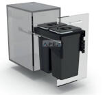 EKOTECH - Beépíthető hulladékgyűjtő FRONT 40 - 2x26 liter - webmuszaki