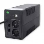 Qoltec Monolith UPS Adapter | 650VA | 360W | LCD | USB | RJ45
