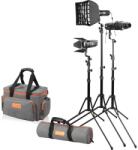 Godox Kit lumina continua Godox SA-D 3x Lampa Video LED Godox S30+stativ+softbox+modificator optic