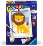 Ravensburger - CreArt pictura pe numere pentru copii leu salbatic - RVSPBN23965 (RVSPBN23965)