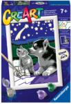 Ravensburger - CreArt pictura pe numere pentru copii prieteni care stralucesc in intuneric - RVSPBN20212 (RVSPBN20212)