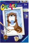 Ravensburger - CreArt pictura pe numere pentru copii vidra dragalasa - RVSPBN23607 (RVSPBN23607)