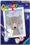 Ravensburger - CreArt pictura pe numere pentru copii lup dragut - RVSPBN23605 (RVSPBN23605)