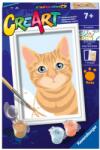 Ravensburger - CreArt pictura pe numere pentru copii pisicuta portocalie - RVSPBN23717 (RVSPBN23717)