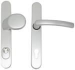 blaugelb Maner usa termopan, blaugelb KGT35, exterior 92 x 35 mm cu buton fix si scut cilindru aluminiu fara accesorii fixare, argintiu