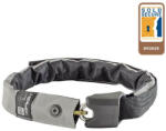 Hiplok Lite Superbright integrált láncos lakat, 75 cm x 6 mm, fekete-fényvisszaverő
